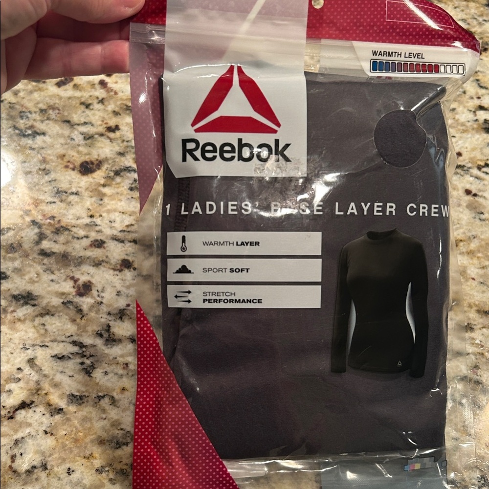 Reebok Women's Dark Gray Base Layer Top SMALL new
